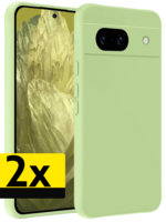 LUQ LUQ Google Pixel 8a Hoesje Siliconen - Groen - 2 PACK