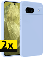 LUQ LUQ Google Pixel 8a Hoesje Siliconen - Lichtblauw - 2 PACK