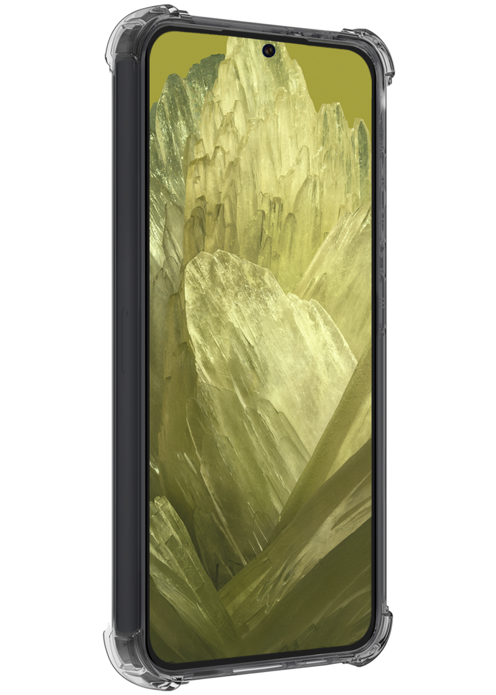 LUQ Hoesje Geschikt voor Google Pixel 8a Hoesje Shockproof Case Siliconen Met Screenprotector - Hoes Geschikt voor Google Pixel 8a Hoes Cover Siliconen - Transparant