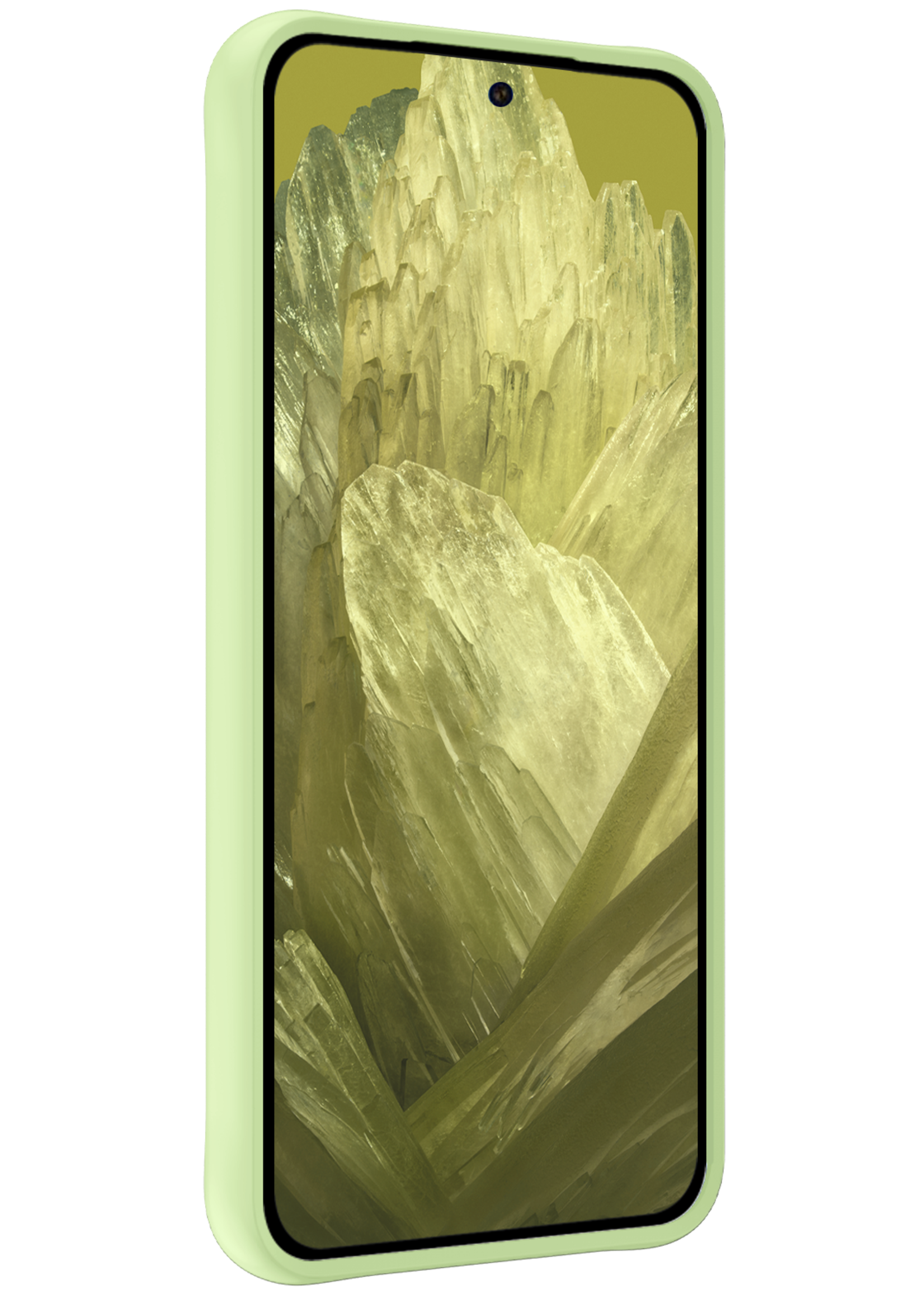 LUQ Hoesje Geschikt voor Google Pixel 8a Hoesje Siliconen Case Met 2x Screenprotector - Hoes Geschikt voor Google Pixel 8a Hoes Siliconen - Groen