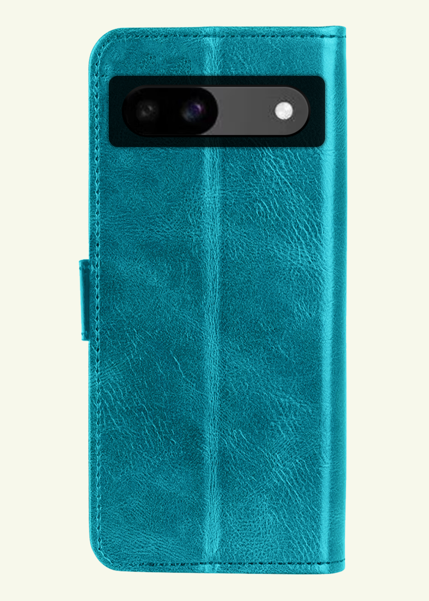 LUQ Hoesje Geschikt voor Google Pixel 8a Hoesje Book Case Hoes Wallet Cover Met Screenprotector - Hoes Geschikt voor Google Pixel 8a Hoesje Bookcase Hoes - Turquoise