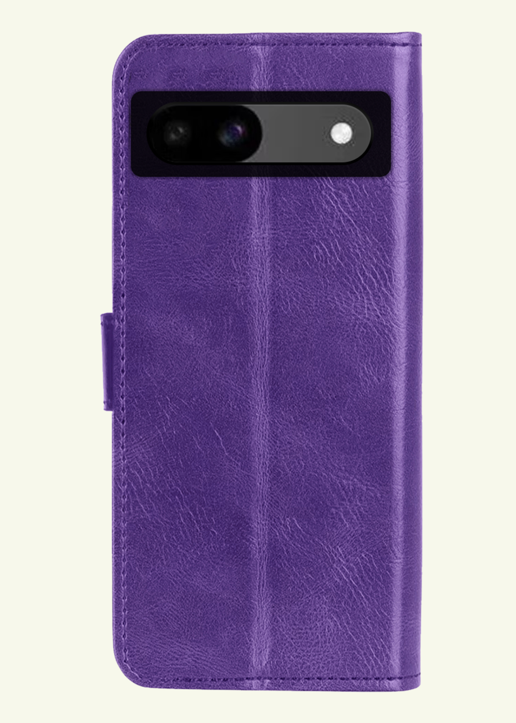 LUQ Hoesje Geschikt voor Google Pixel 8a Hoesje Book Case Hoes Wallet Cover Met 2x Screenprotector - Hoes Geschikt voor Google Pixel 8a Hoesje Bookcase Hoes - Paars