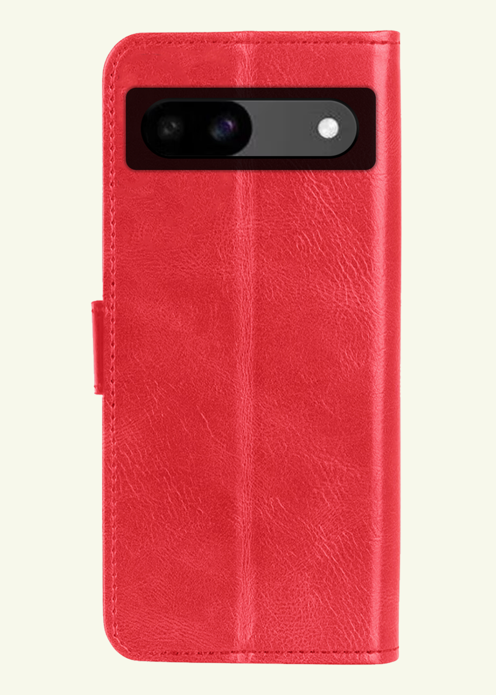 LUQ Hoesje Geschikt voor Google Pixel 8a Hoesje Book Case Hoes Wallet Cover Met 2x Screenprotector - Hoes Geschikt voor Google Pixel 8a Hoesje Bookcase Hoes - Rood