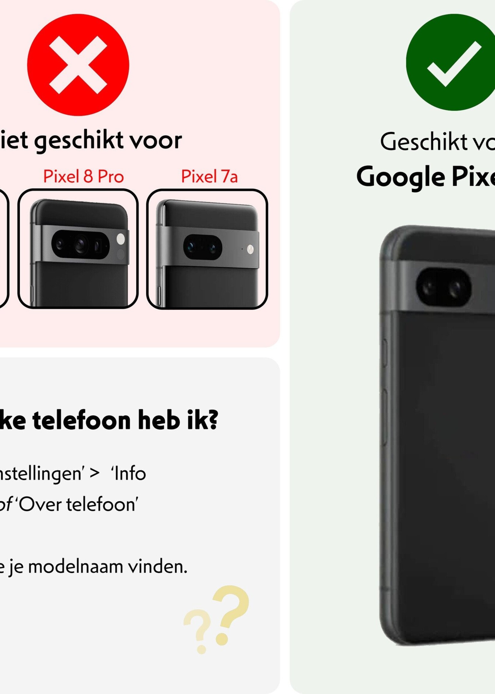 LUQ Hoesje Geschikt voor Google Pixel 8a Hoesje Siliconen Case Met 2x Screenprotector - Hoes Geschikt voor Google Pixel 8a Hoes Siliconen - Lichtroze