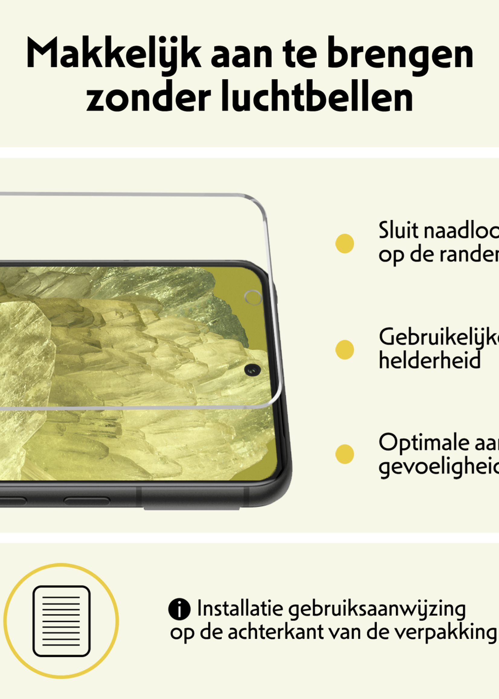 LUQ Hoesje Geschikt voor Google Pixel 8a Hoesje Book Case Hoes Wallet Cover Met 2x Screenprotector - Hoes Geschikt voor Google Pixel 8a Hoesje Bookcase Hoes - Paars