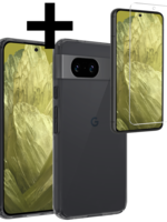 LUQ LUQ Google Pixel 8a Hoesje Siliconen Met Screenprotector - Transparant