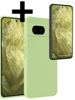 LUQ LUQ Google Pixel 8a Hoesje Siliconen Met Screenprotector - Groen