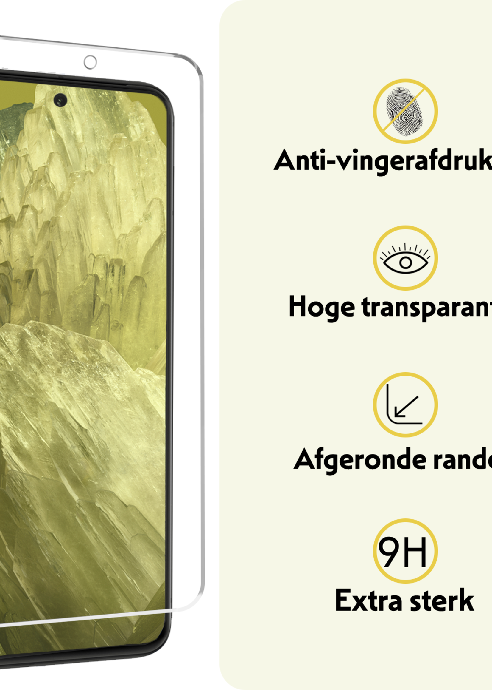 LUQ Hoesje Geschikt voor Google Pixel 8a Hoesje Siliconen Case Met Screenprotector - Hoes Geschikt voor Google Pixel 8a Hoes Siliconen - Donkergroen