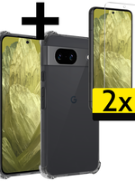 LUQ LUQ Google Pixel 8a Hoesje Shockproof Met 2x Screenprotector
