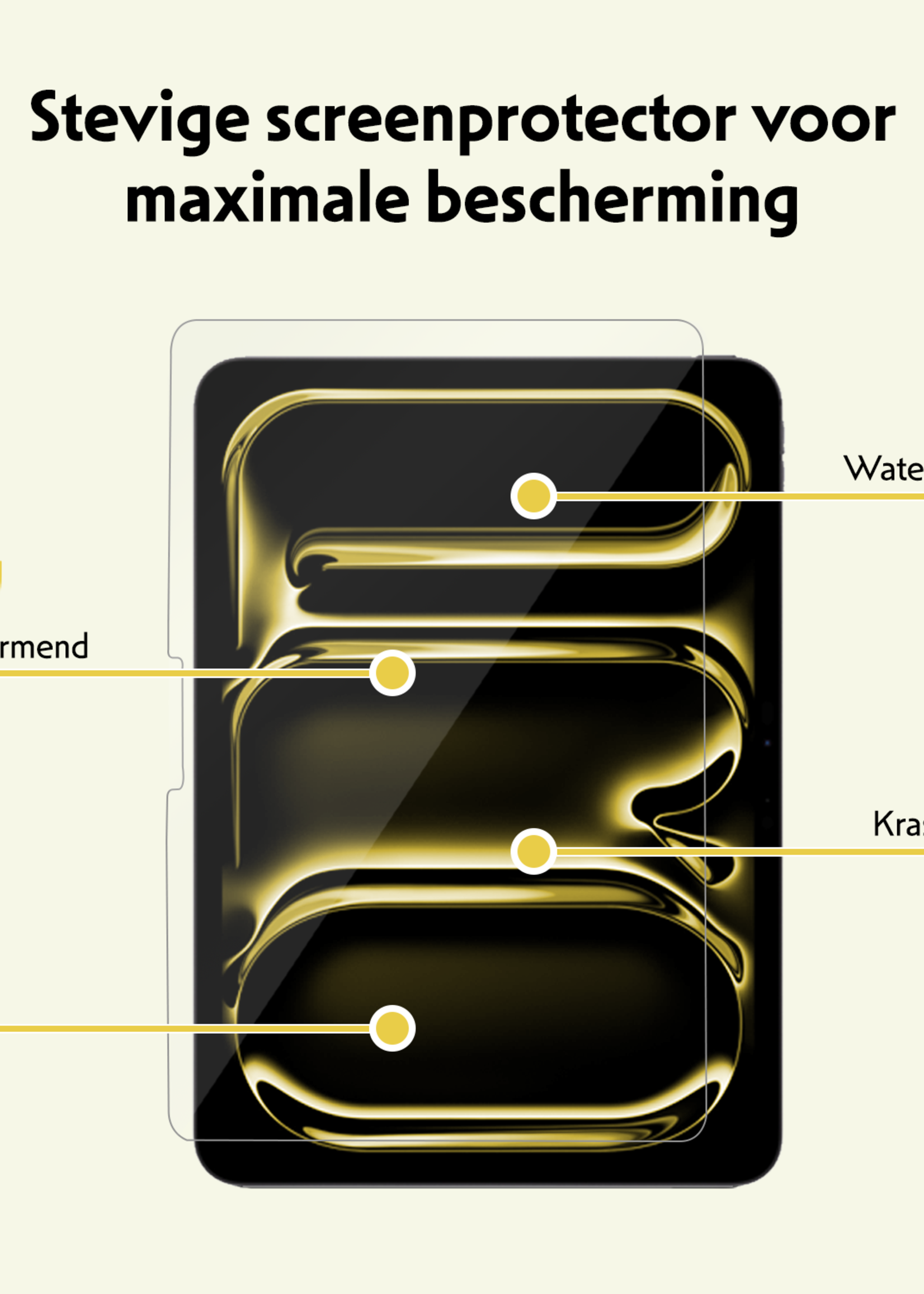 LUQ Screenprotector Geschikt voor iPad Pro 2024 (13 inch) Screenprotector Bescherm Glas Tempered Glass Screen Protector