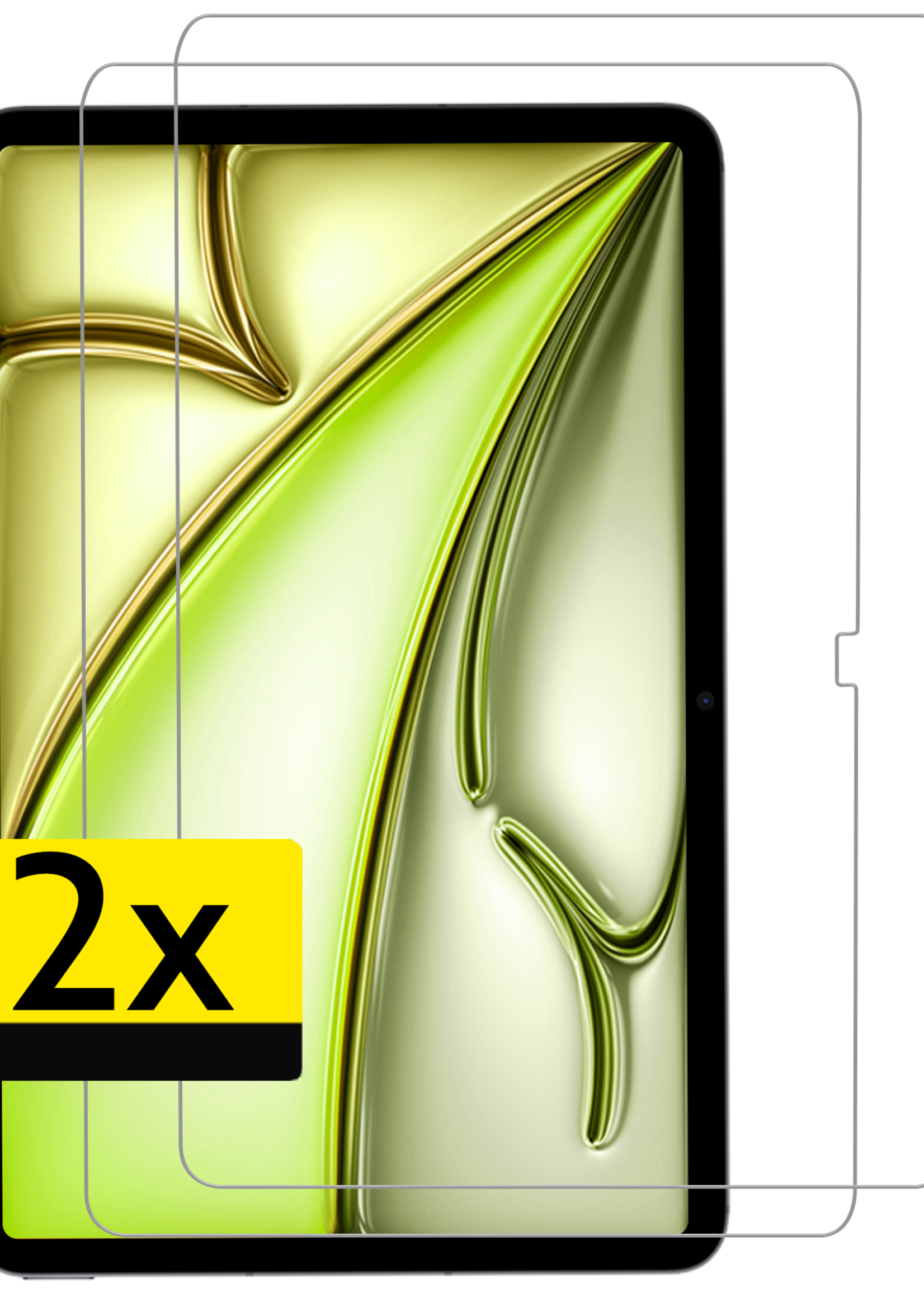 LUQ Screenprotector Geschikt voor iPad Air 6 (13 inch) Screenprotector Bescherm Glas Tempered Glass Screen Protector - 2 Stuks