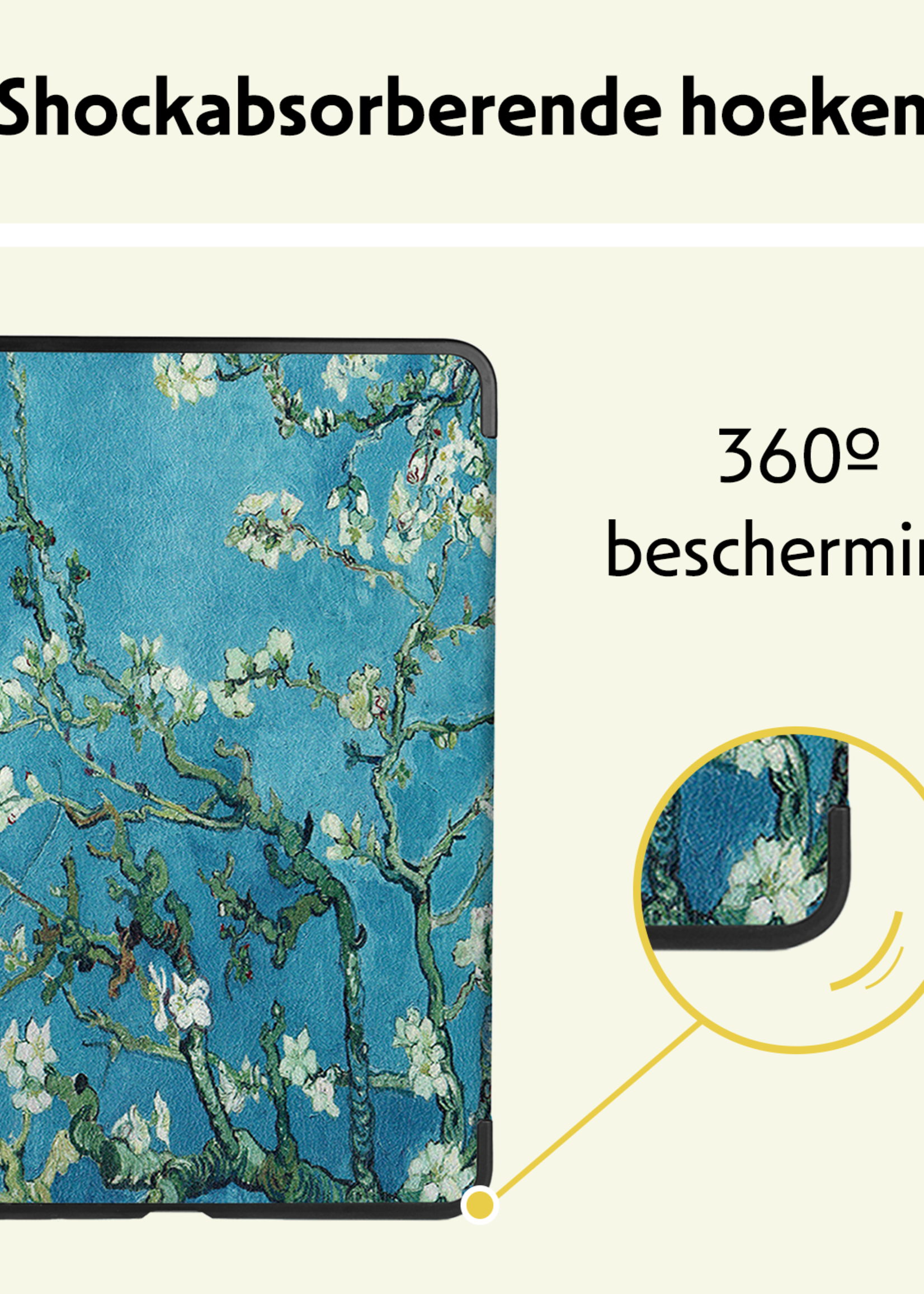 LUQ Hoes Geschikt voor iPad Air 6 (11 inch) Hoes Luxe Hoesje Book Case - Hoesje Geschikt voor iPad Air 2024 (11 inch) Hoes Cover - Bloesem