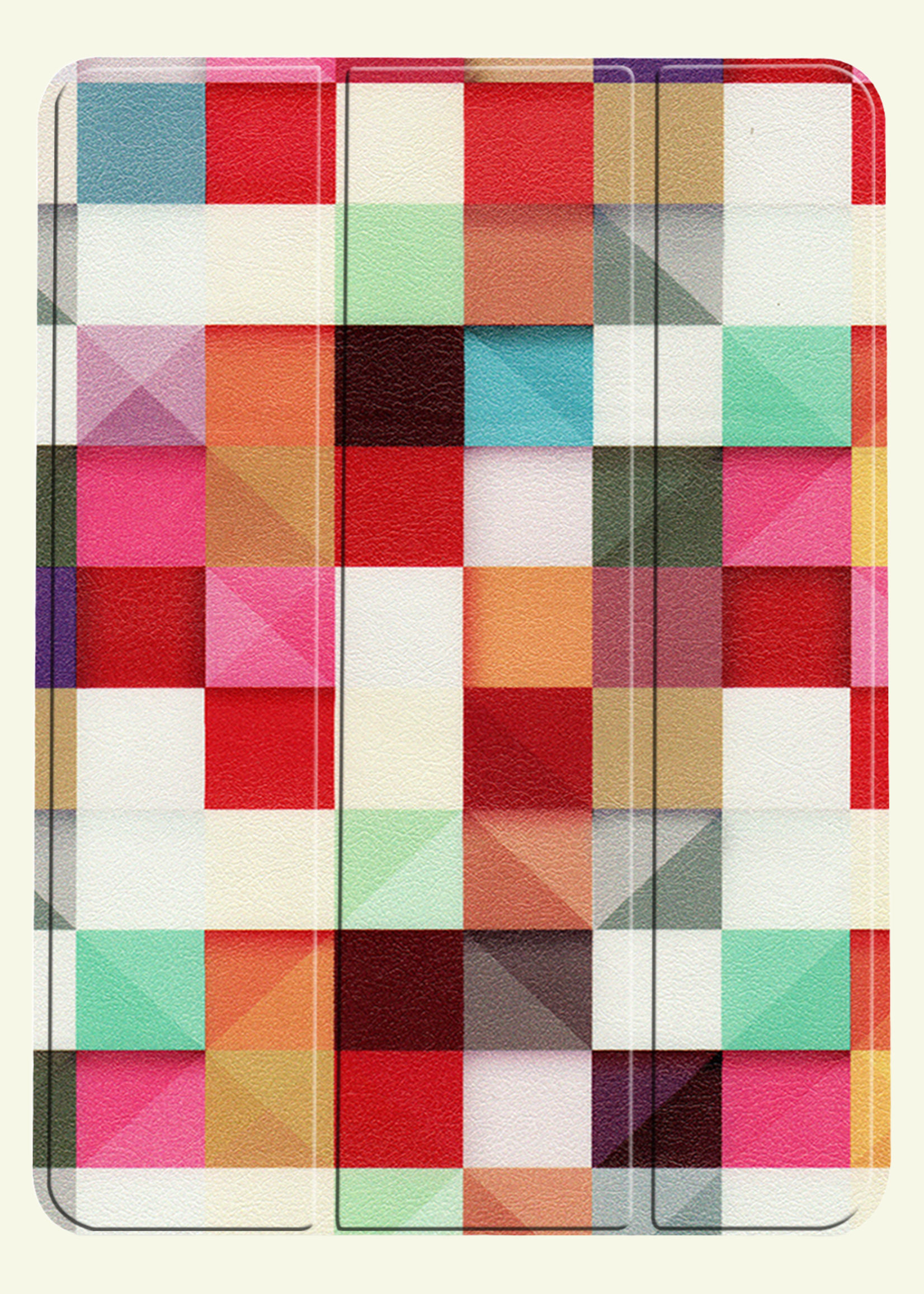 LUQ Hoes Geschikt voor iPad Air 6 (11 inch) Hoes Luxe Hoesje Book Case - Hoesje Geschikt voor iPad Air 2024 (11 inch) Hoes Cover - Blokken