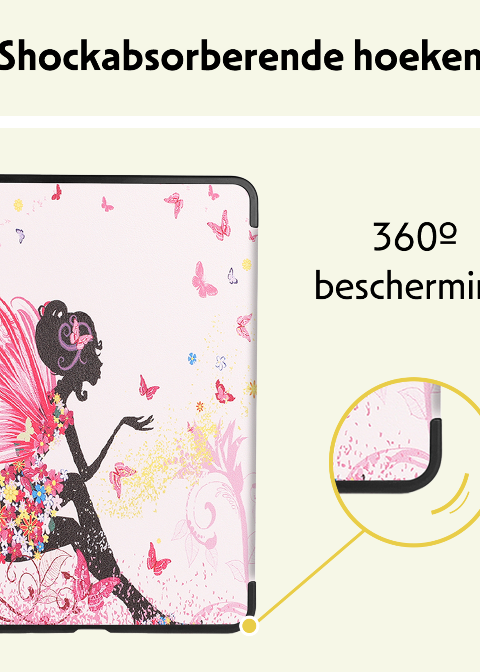 LUQ Hoes Geschikt voor iPad Air 6 (11 inch) Hoes Luxe Hoesje Book Case - Hoesje Geschikt voor iPad Air 2024 (11 inch) Hoes Cover - Elfje