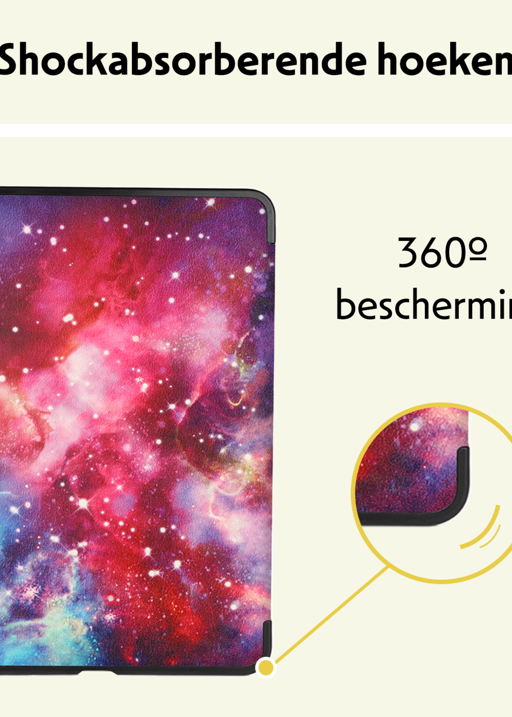 LUQ Hoes Geschikt voor iPad Air 6 (11 inch) Hoes Luxe Hoesje Book Case - Hoesje Geschikt voor iPad Air 2024 (11 inch) Hoes Cover - Galaxy