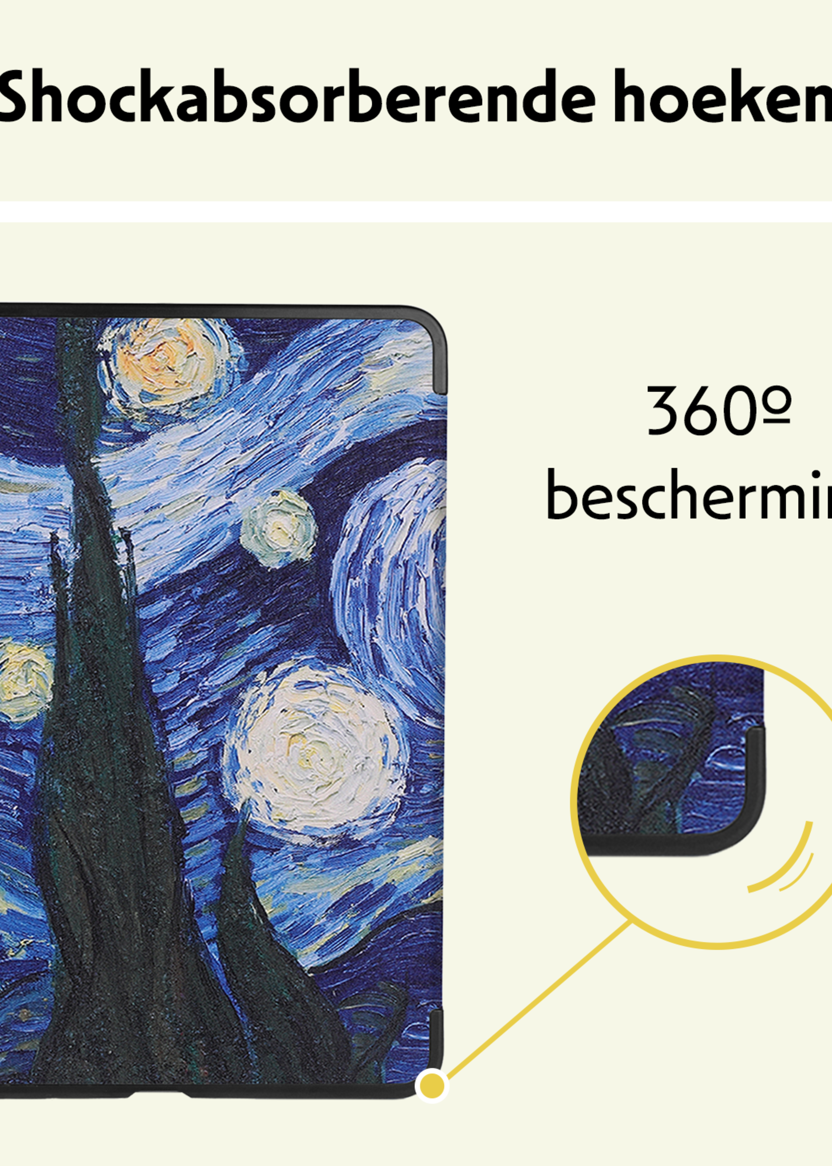 LUQ Hoes Geschikt voor iPad Air 6 (11 inch) Hoes Luxe Hoesje Book Case - Hoesje Geschikt voor iPad Air 2024 (11 inch) Hoes Cover - Sterrenhemel