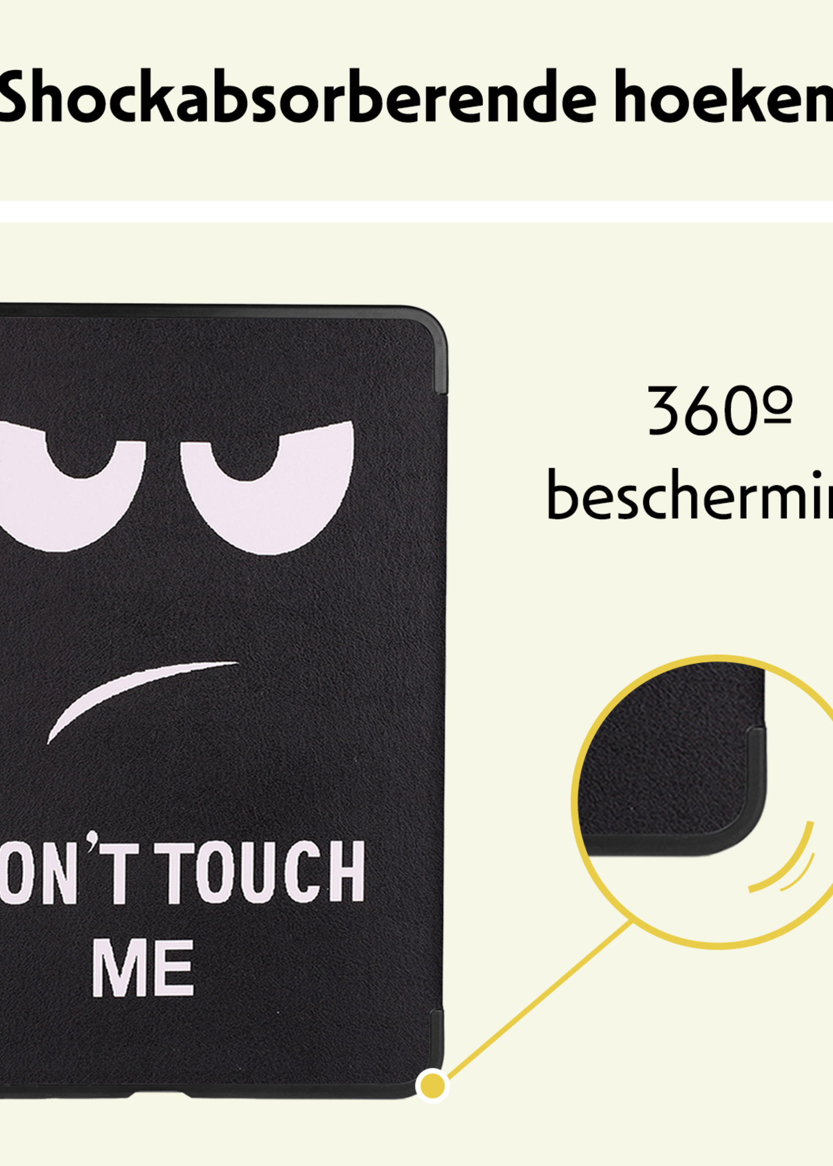 LUQ Hoes Geschikt voor iPad Air 6 (11 inch) Hoes Luxe Hoesje Book Case - Hoesje Geschikt voor iPad Air 2024 (11 inch) Hoes Cover - Don't Touch Me