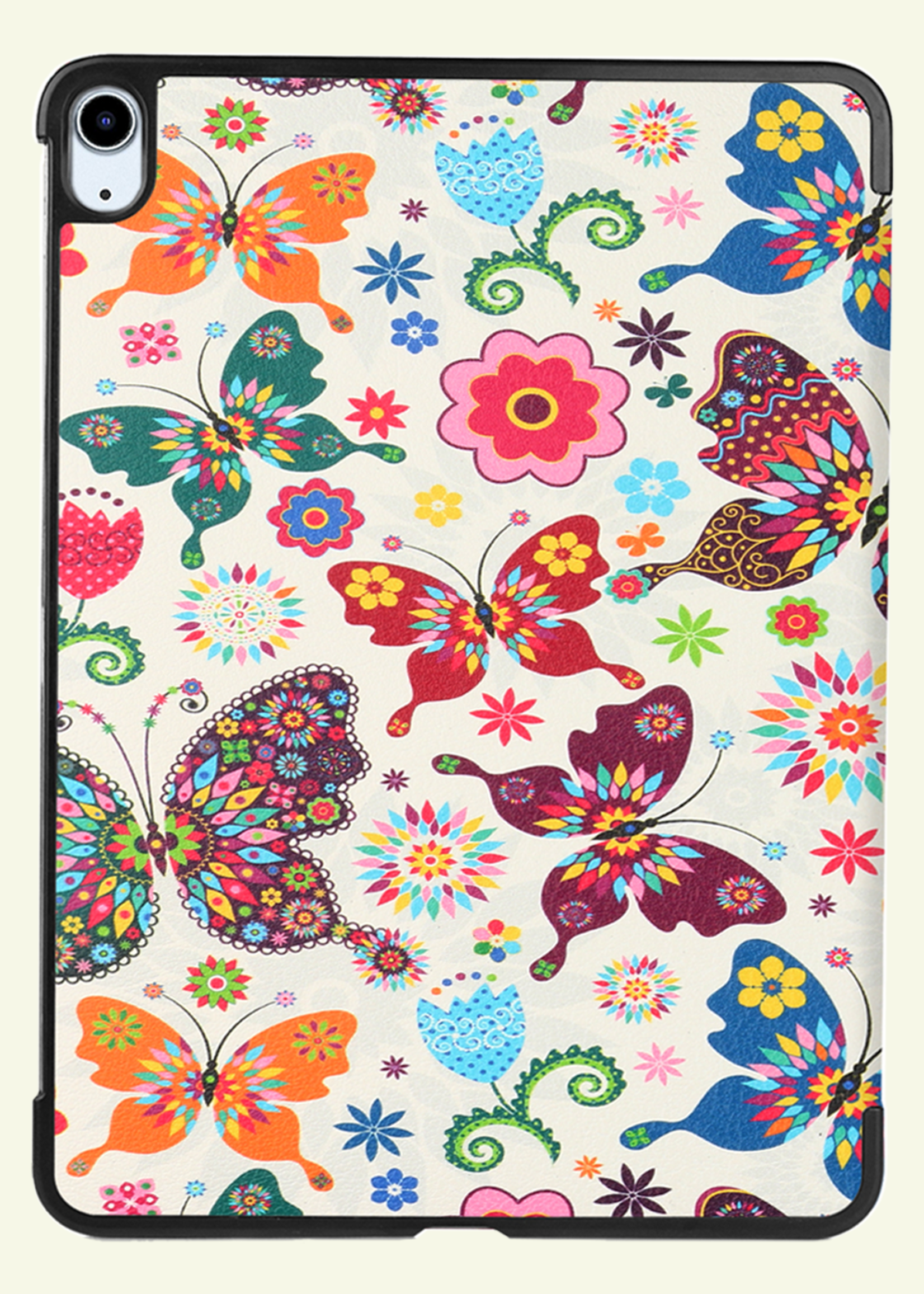 LUQ iPad Air 2024 Hoes Luxe Book Case - iPad Air 6 (11 inch) Hoesje Case Cover - Vlinder