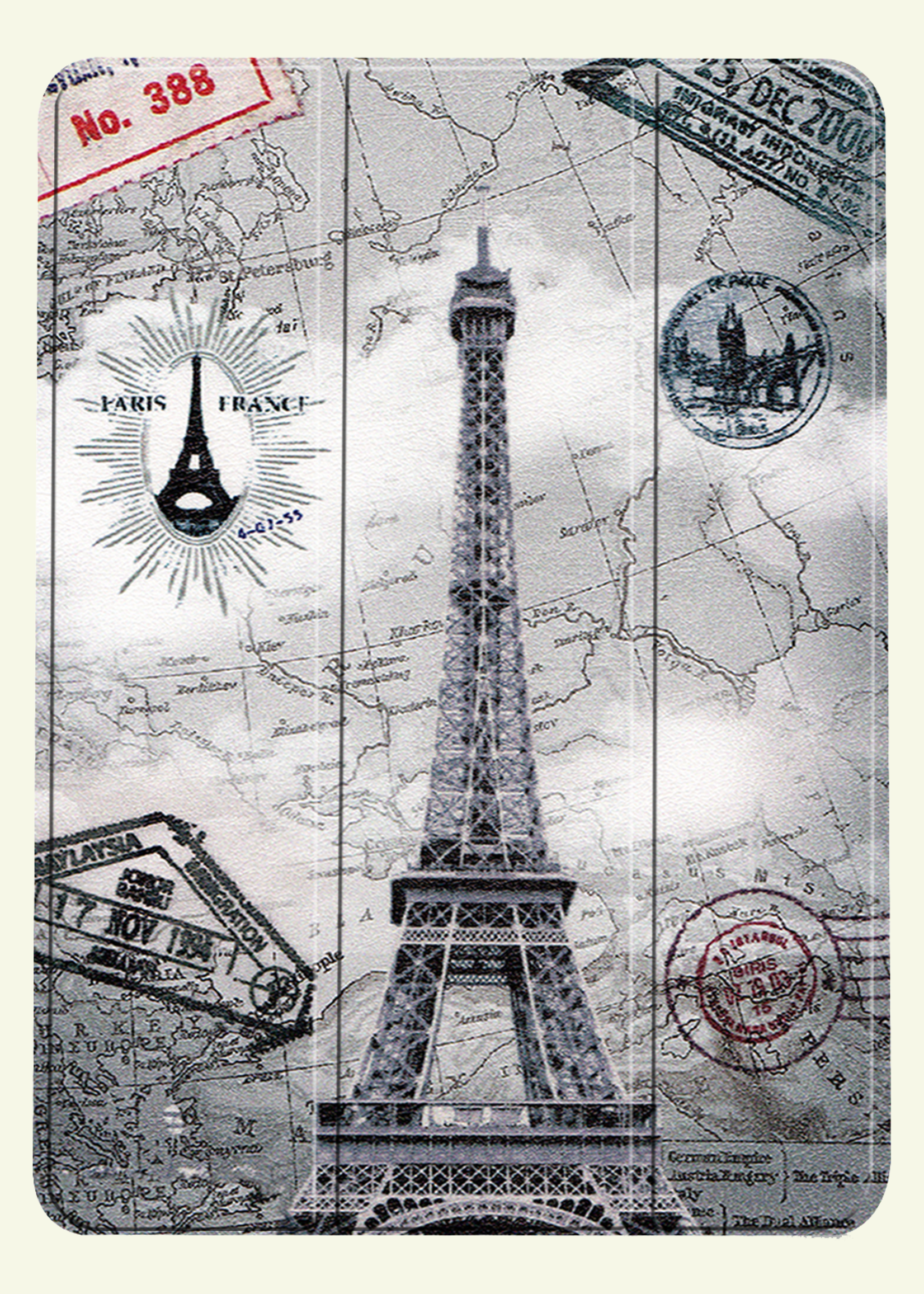 LUQ Hoes Geschikt voor iPad Air 6 (11 inch) Hoes Luxe Hoesje Case Met Uitsparing Geschikt voor Apple Pencil - Hoesje Geschikt voor iPad Air 2024 (11 inch) Hoes Cover - Eiffeltoren