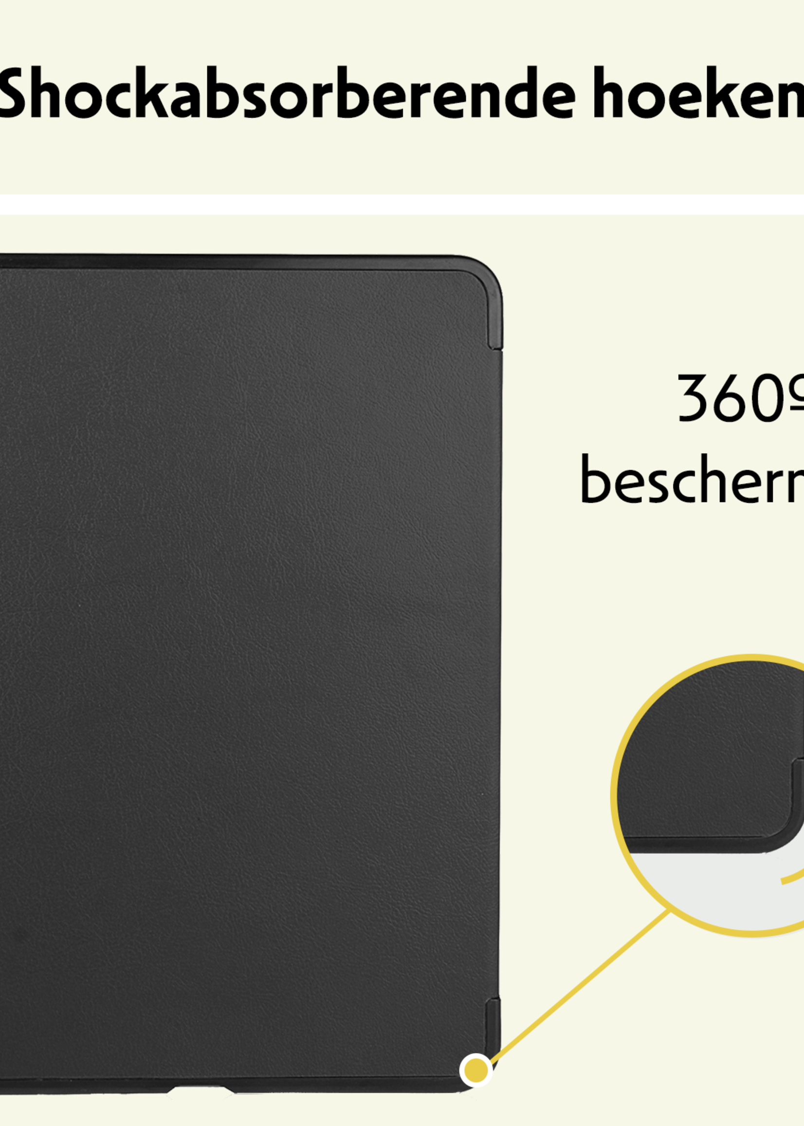 LUQ Hoes Geschikt voor iPad Air 6 (11 inch) Hoes Luxe Hoesje Case Met Uitsparing Geschikt voor Apple Pencil - Hoesje Geschikt voor iPad Air 2024 (11 inch) Hoes Cover - Zwart