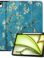 LUQ LUQ iPad Air 6 (13 inch) Hoesje Met Uitsparing Apple Pencil - Bloemen