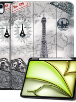 LUQ LUQ iPad Air 6 (13 inch) Hoesje Met Uitsparing Apple Pencil - Eiffeltoren