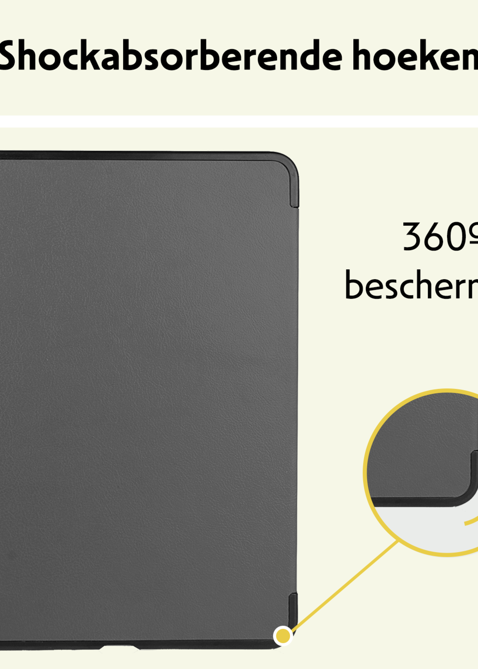 LUQ Hoes Geschikt voor iPad Air 6 (13 inch) Hoes Luxe Hoesje Case Met Uitsparing Geschikt voor Apple Pencil - Hoesje Geschikt voor iPad Air 2024 (13 inch) Hoes Cover - Grijs