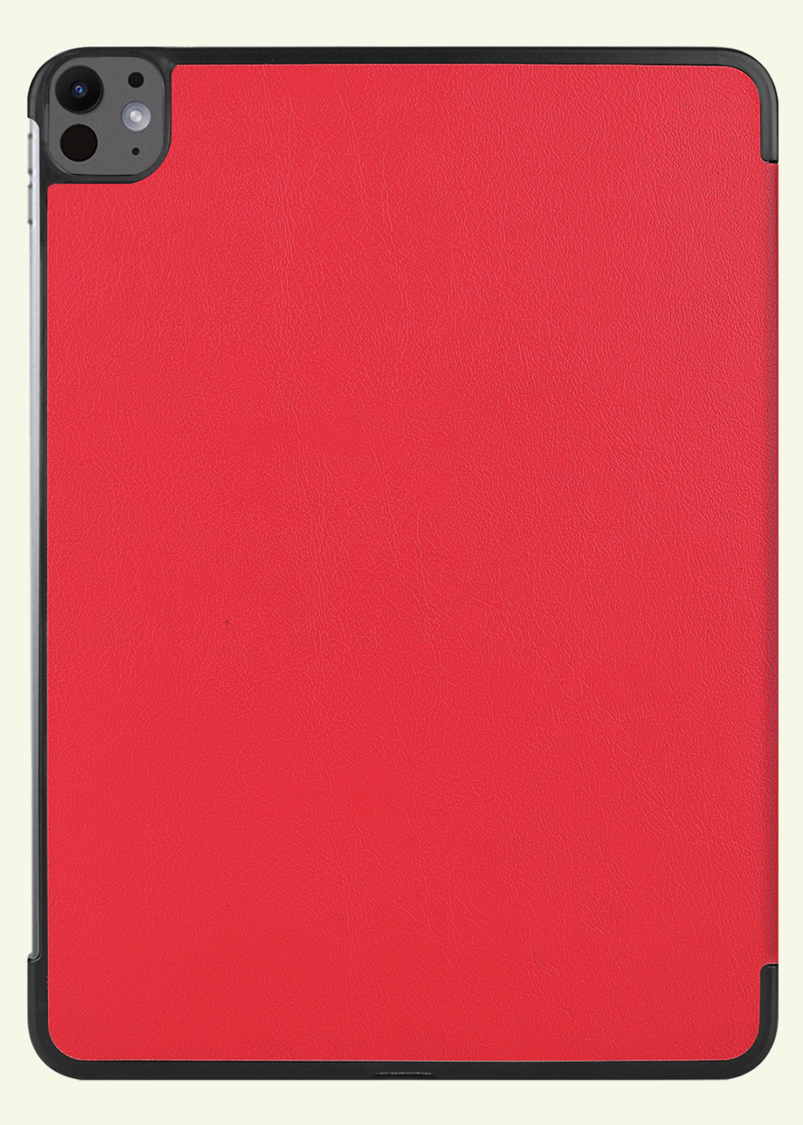 LUQ Hoes Geschikt voor iPad Pro 2024 (11 inch) Hoes Luxe Hoesje Book Case - Hoesje Geschikt voor iPad Pro 2024 11 inch (7e generatie) Hoes Cover - Rood