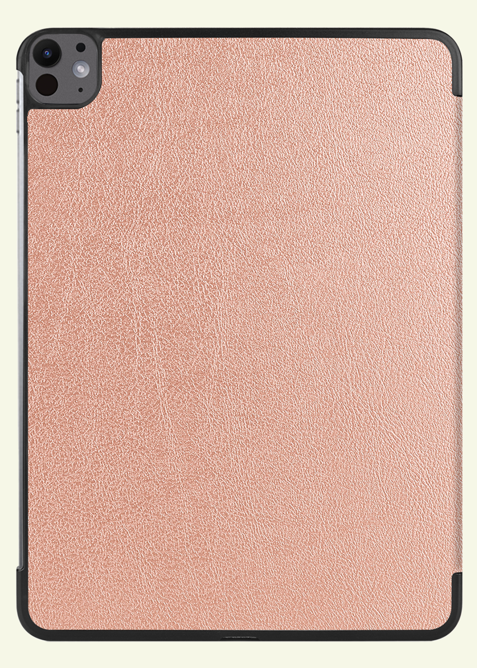 LUQ Hoes Geschikt voor iPad Pro 2024 (11 inch) Hoes Luxe Hoesje Book Case - Hoesje Geschikt voor iPad Pro 2024 11 inch (7e generatie) Hoes Cover - Rosé goud