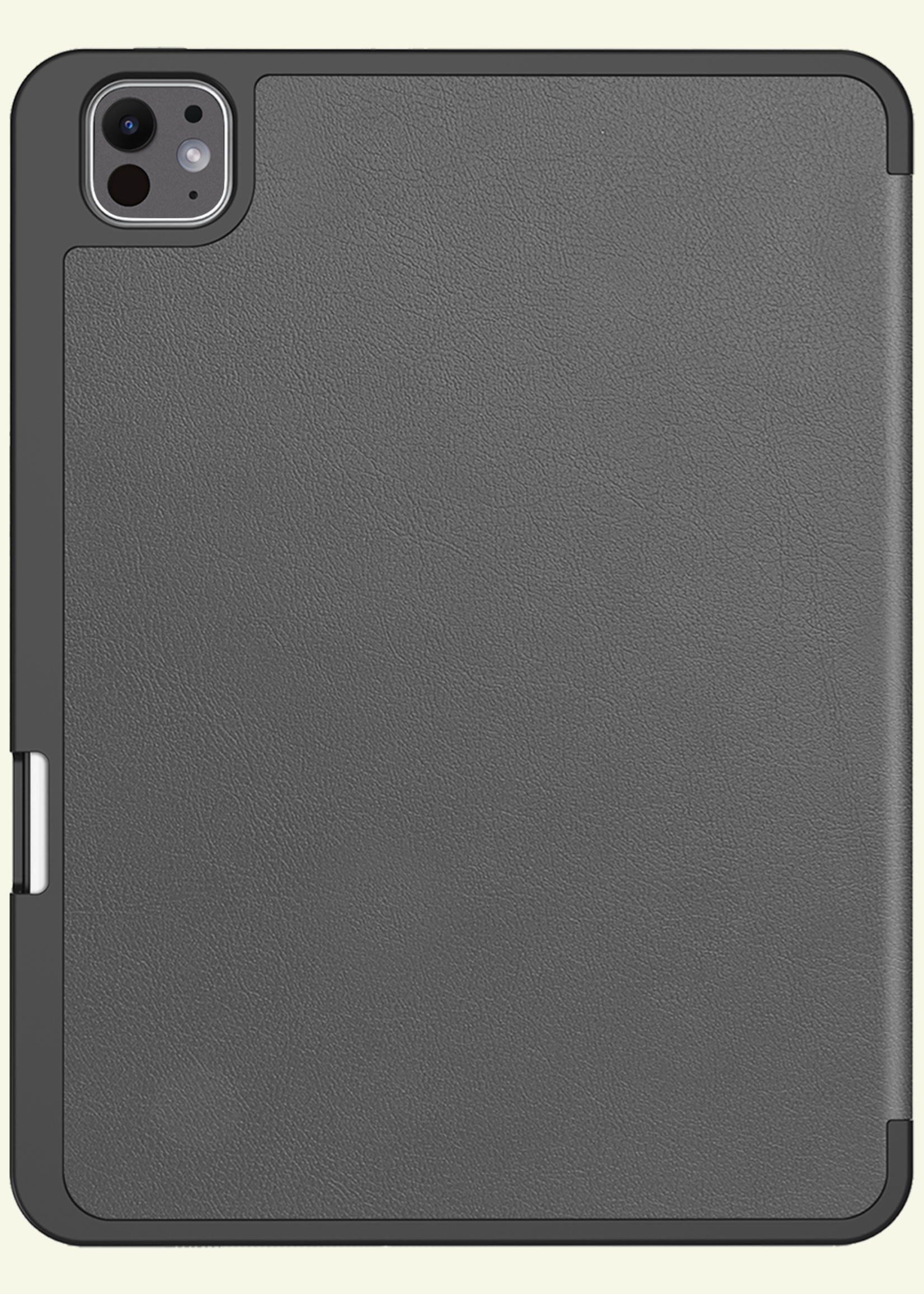 LUQ Hoes Geschikt voor iPad Pro 2024 (11 inch) Hoes Luxe Hoesje Case Met Uitsparing Geschikt voor Apple Pencil - Hoesje Geschikt voor iPad Pro 2024 11 inch (7e generatie) Hoes Cover - Grijs