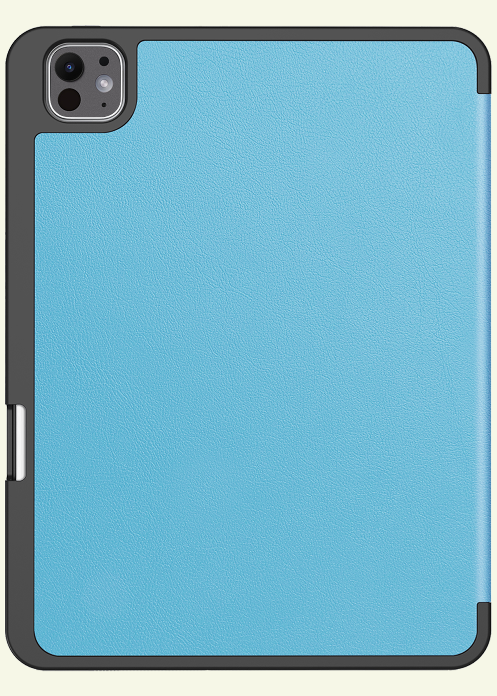 LUQ Hoes Geschikt voor iPad Pro 2024 (11 inch) Hoes Luxe Hoesje Case Met Uitsparing Geschikt voor Apple Pencil - Hoesje Geschikt voor iPad Pro 2024 11 inch (7e generatie) Hoes Cover - Lichtblauw