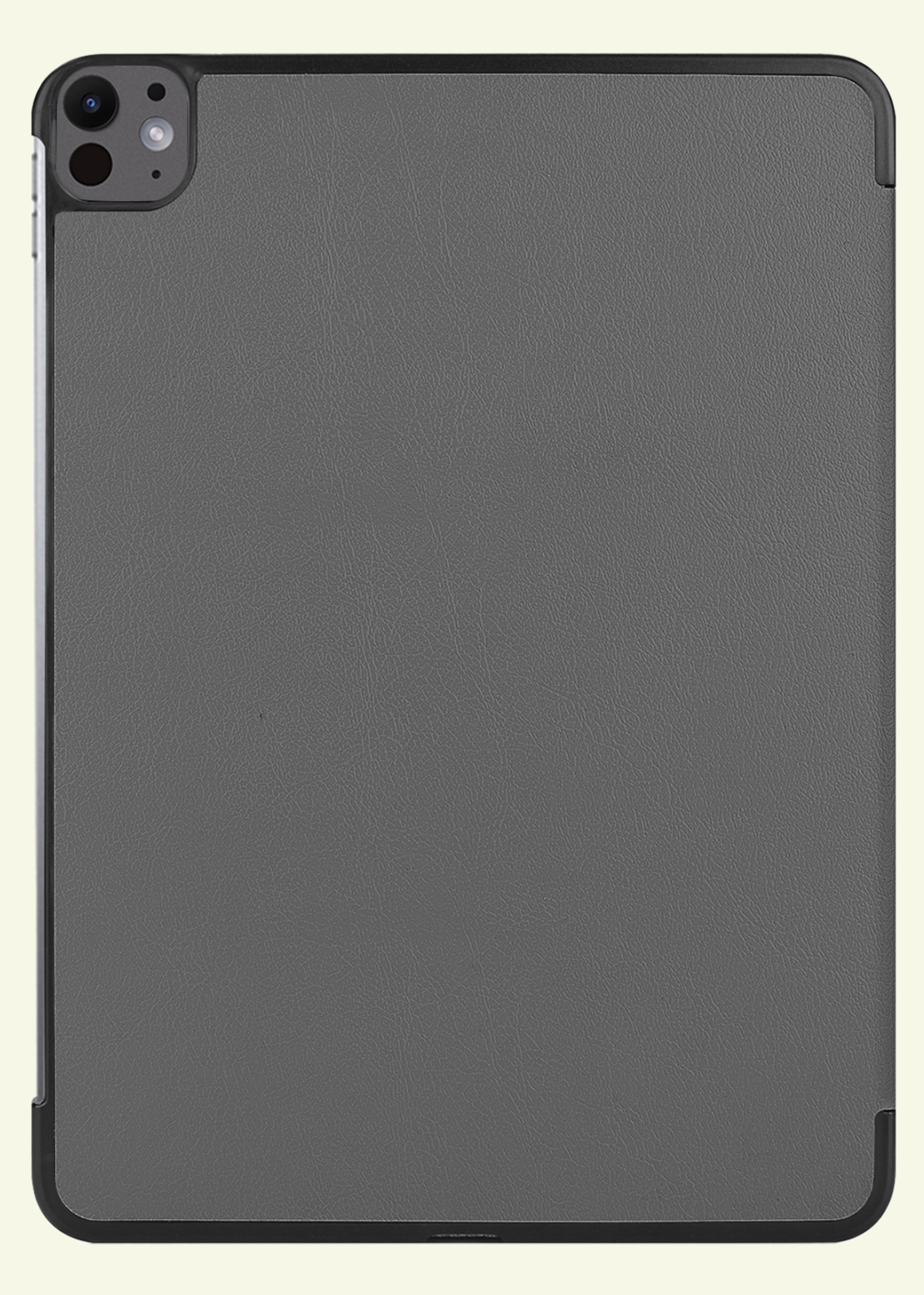 LUQ Hoes Geschikt voor iPad Pro 2024 (13 inch) Hoes Luxe Hoesje Book Case - Hoesje Geschikt voor iPad Pro 2024 13 inch (7e generatie) Hoes Cover - Grijs