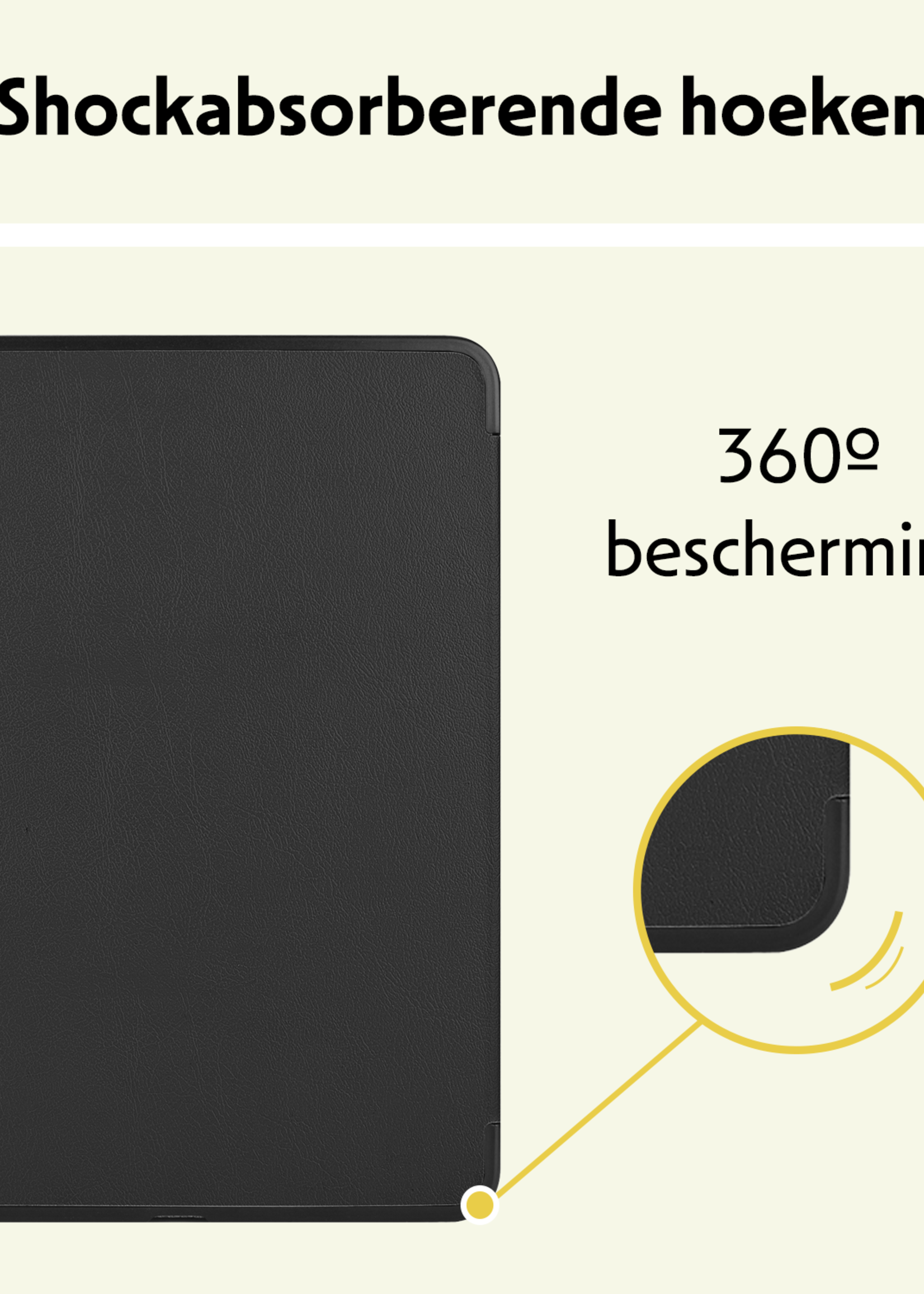 LUQ Hoes Geschikt voor iPad Pro 2024 (13 inch) Hoes Luxe Hoesje Book Case - Hoesje Geschikt voor iPad Pro 2024 13 inch (7e generatie) Hoes Cover - Zwart