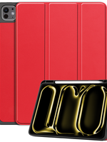 LUQ LUQ iPad Pro 2024 (13 inch) Hoesje Met Uitsparing Apple Pencil - Rood