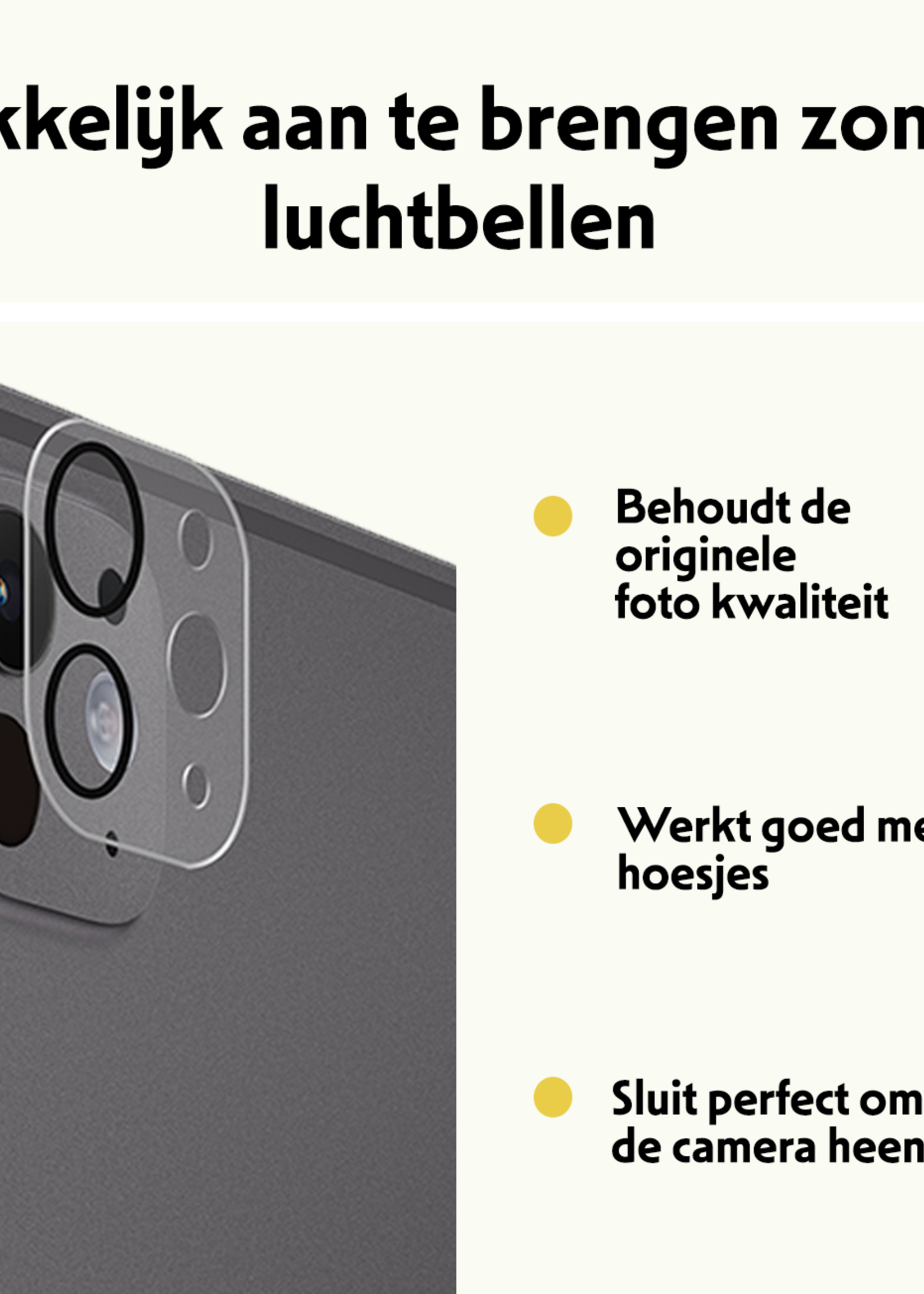 LUQ BTH iPad Pro 13 inch 2024 Camera Screenprotector - 3 PACK