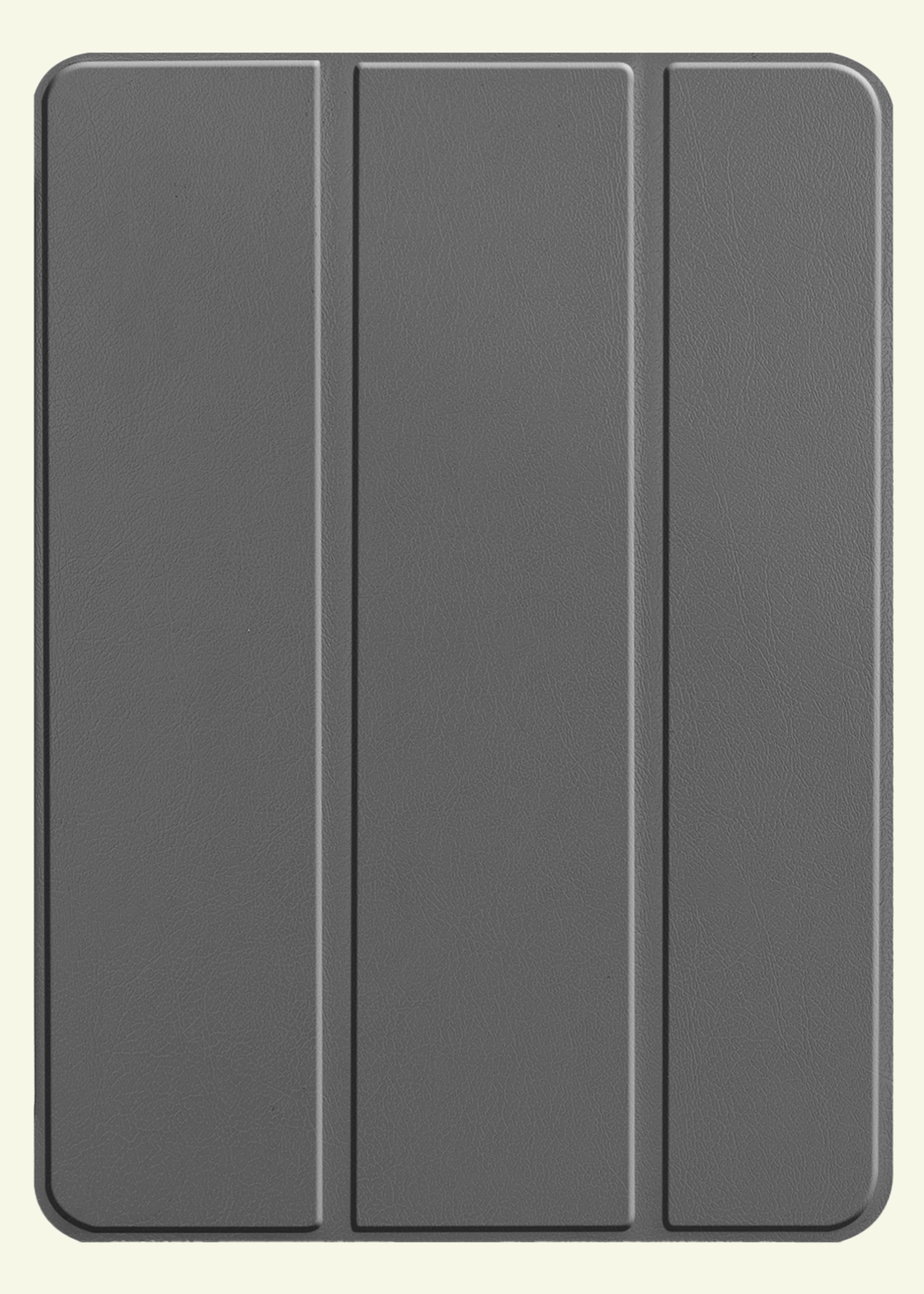 LUQ Hoes Geschikt voor iPad Pro 2024 (13 inch) Hoes Luxe Hoesje Book Case Met Screenprotector - Hoesje Geschikt voor iPad Pro 2024 13 inch (7e generatie) Hoes Cover - Grijs