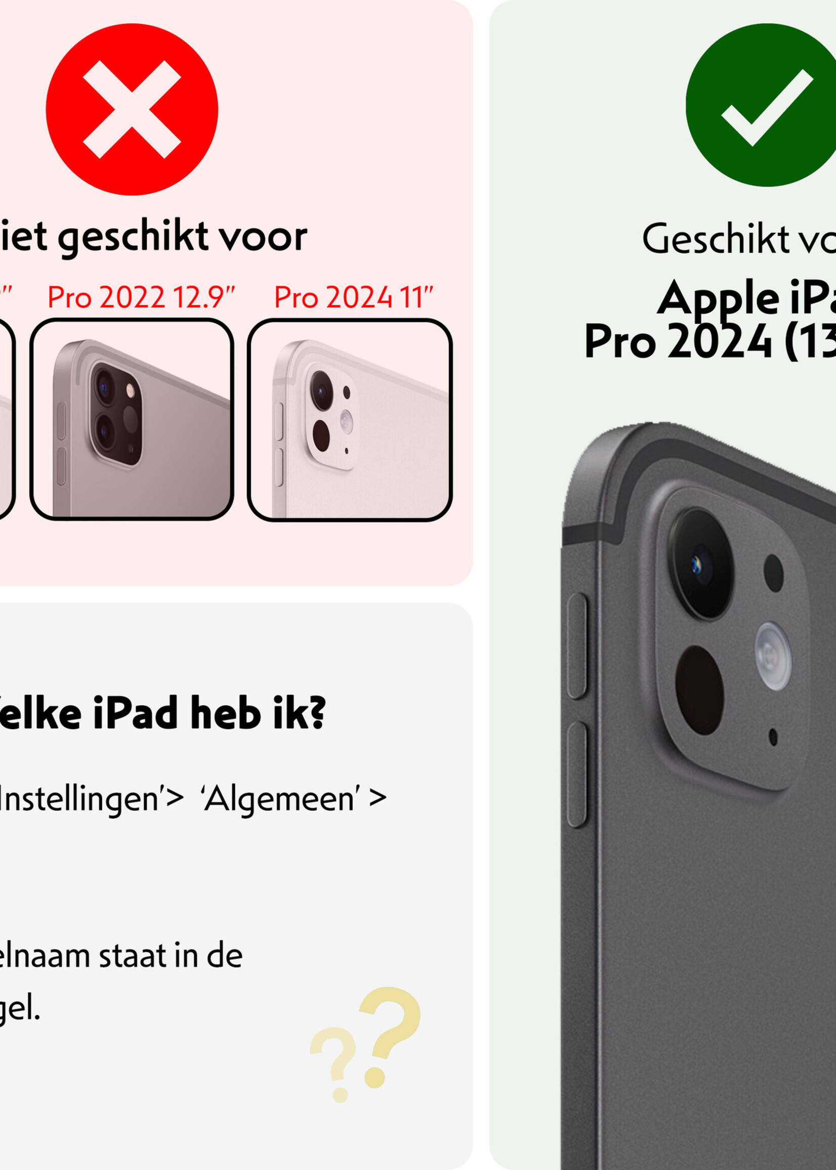 LUQ Hoes Geschikt voor iPad Pro 2024 (13 inch) Hoes Luxe Hoesje Book Case Met Screenprotector - Hoesje Geschikt voor iPad Pro 2024 13 inch (7e generatie) Hoes Cover - Rosé goud