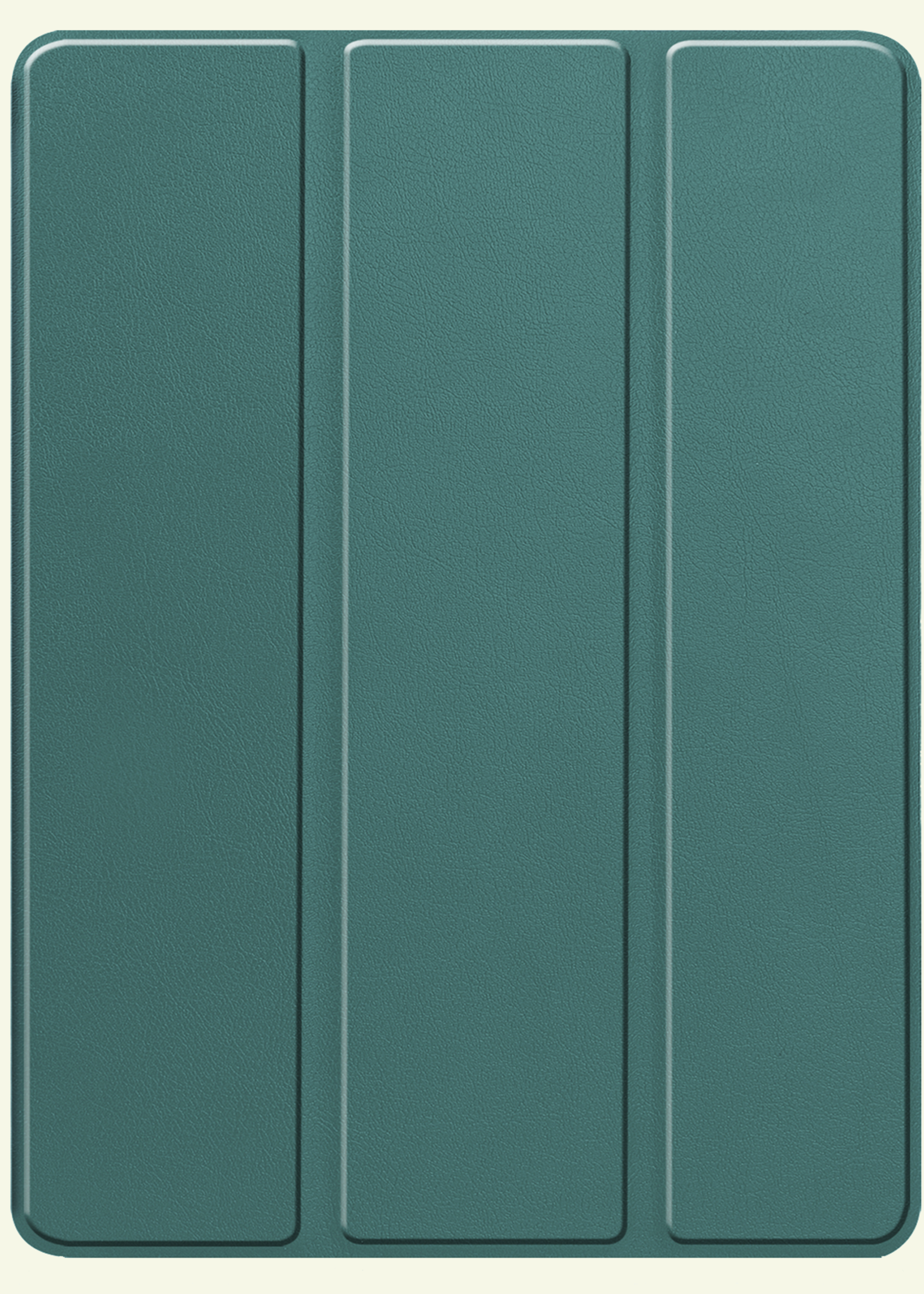 LUQ Hoes Geschikt voor iPad Pro 2024 (13 inch) Hoes Luxe Hoesje Case Met Uitsparing Geschikt voor Apple Pencil Met Screenprotector - Hoesje Geschikt voor iPad Pro 2024 13 inch (7e generatie) Hoes Cover - Donkergroen