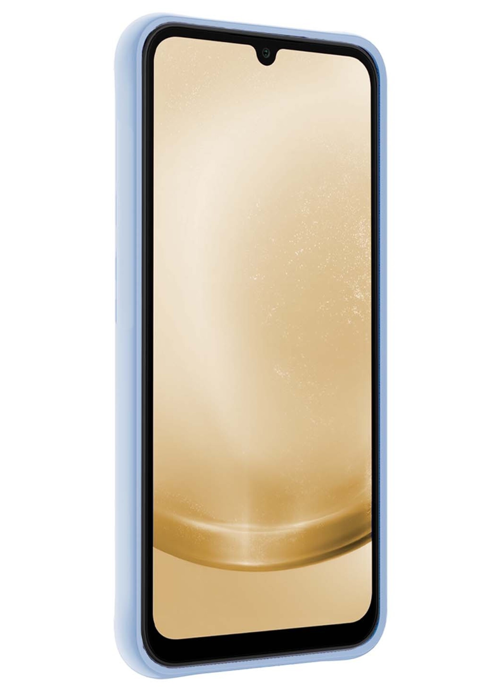 LUQ Hoesje Geschikt voor Samsung A25 Hoesje Siliconen Case - Hoes Geschikt voor Samsung Galaxy A25 Hoes Siliconen - Lichtblauw