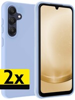 LUQ LUQ Samsung Galaxy A25 Hoesje Siliconen - Lichtblauw - 2 PACK