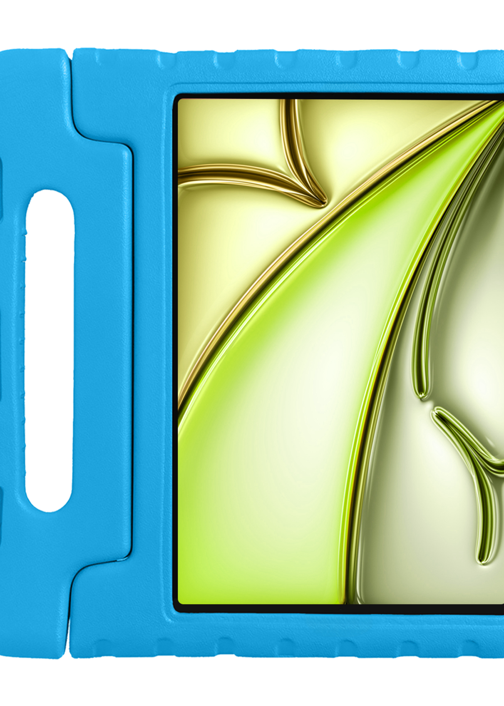 LUQ Hoes Geschikt voor iPad Air 6 (11 inch) Hoes Kinder Hoesje Kids Case Kinderhoes Shockproof - Hoesje Geschikt voor iPad Air 2024 (11 inch) Hoesje Kidscase - Blauw