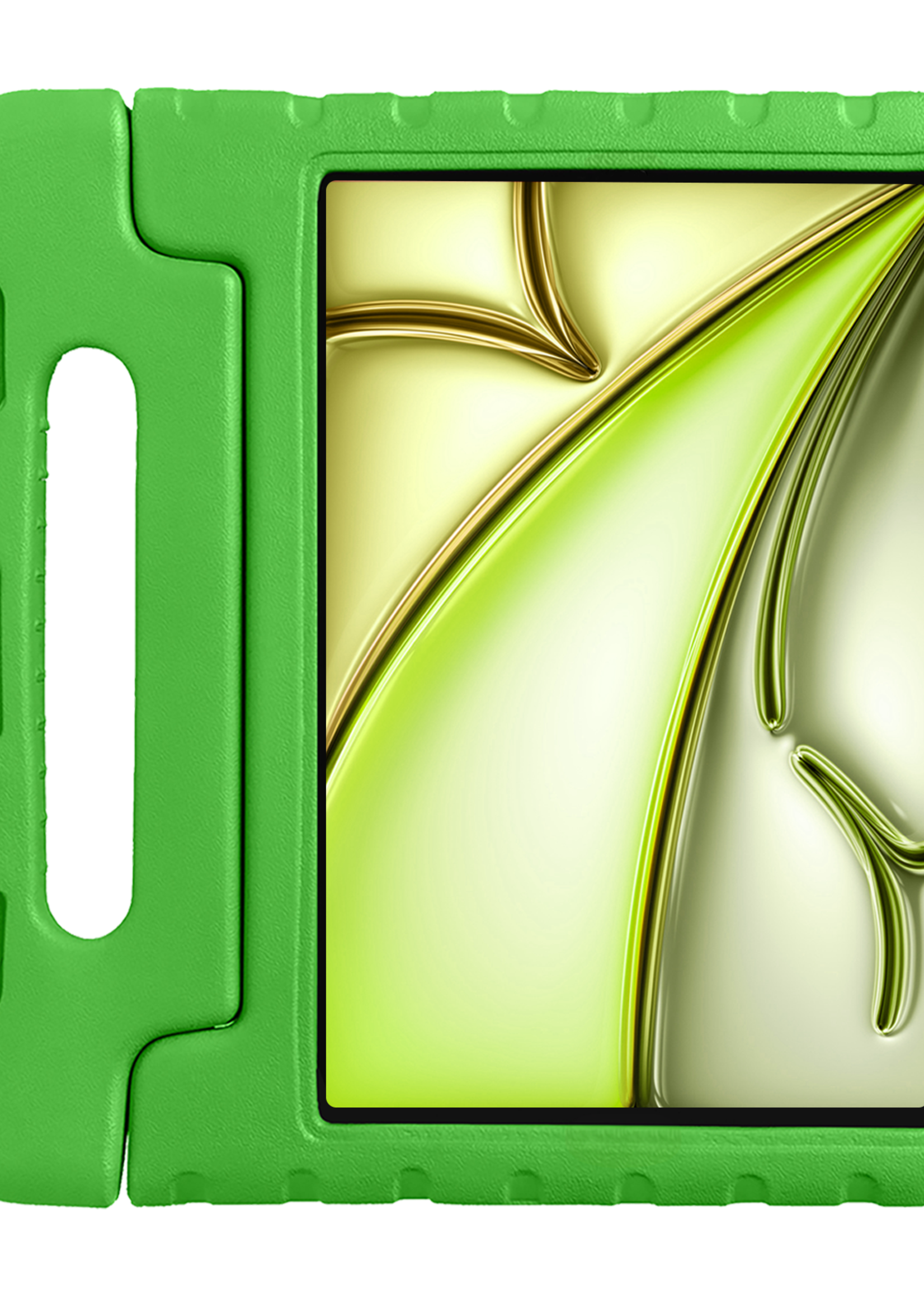 LUQ Hoes Geschikt voor iPad Air 6 (11 inch) Hoes Kinder Hoesje Kids Case Kinderhoes Shockproof - Hoesje Geschikt voor iPad Air 2024 (11 inch) Hoesje Kidscase - Groen