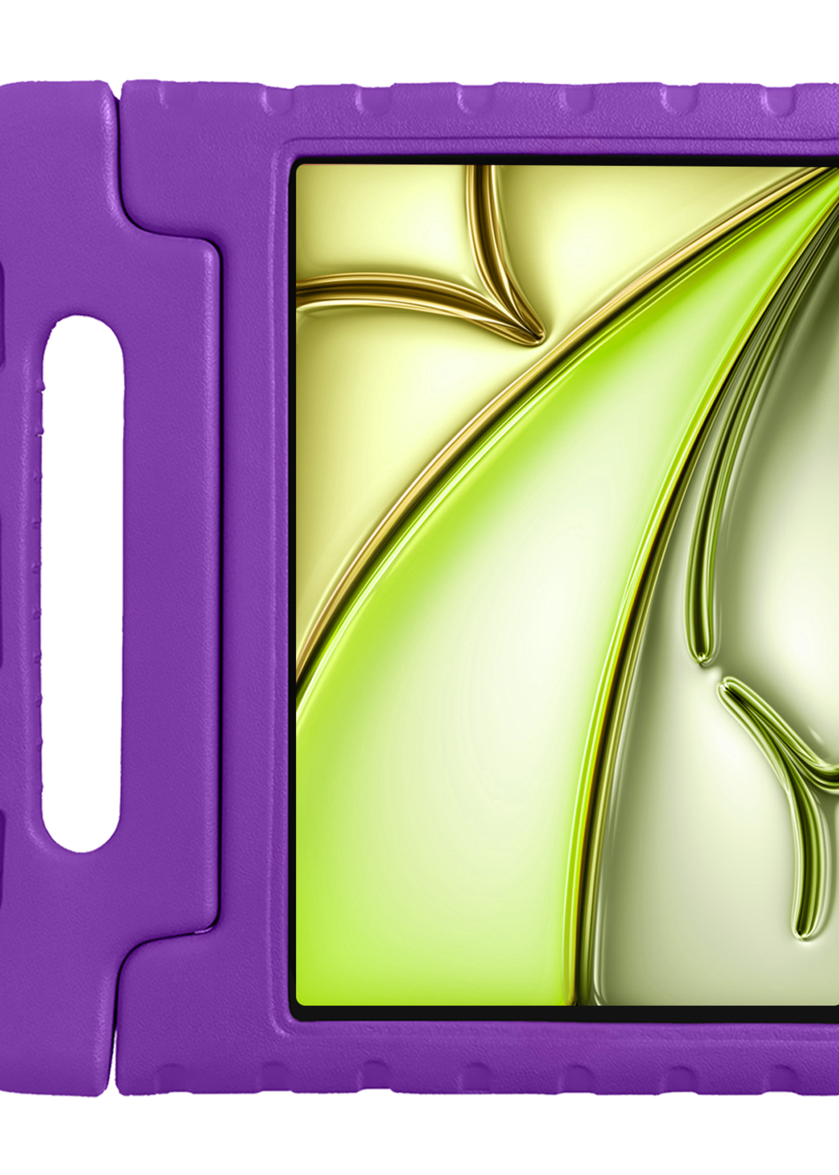 LUQ Hoes Geschikt voor iPad Air 6 (11 inch) Hoes Kinder Hoesje Kids Case Kinderhoes Shockproof - Hoesje Geschikt voor iPad Air 2024 (11 inch) Hoesje Kidscase - Paars