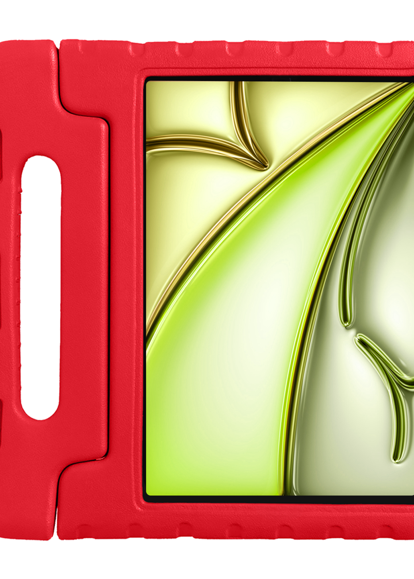 LUQ Hoes Geschikt voor iPad Air 6 (11 inch) Hoes Kinder Hoesje Kids Case Kinderhoes Shockproof - Hoesje Geschikt voor iPad Air 2024 (11 inch) Hoesje Kidscase - Rood