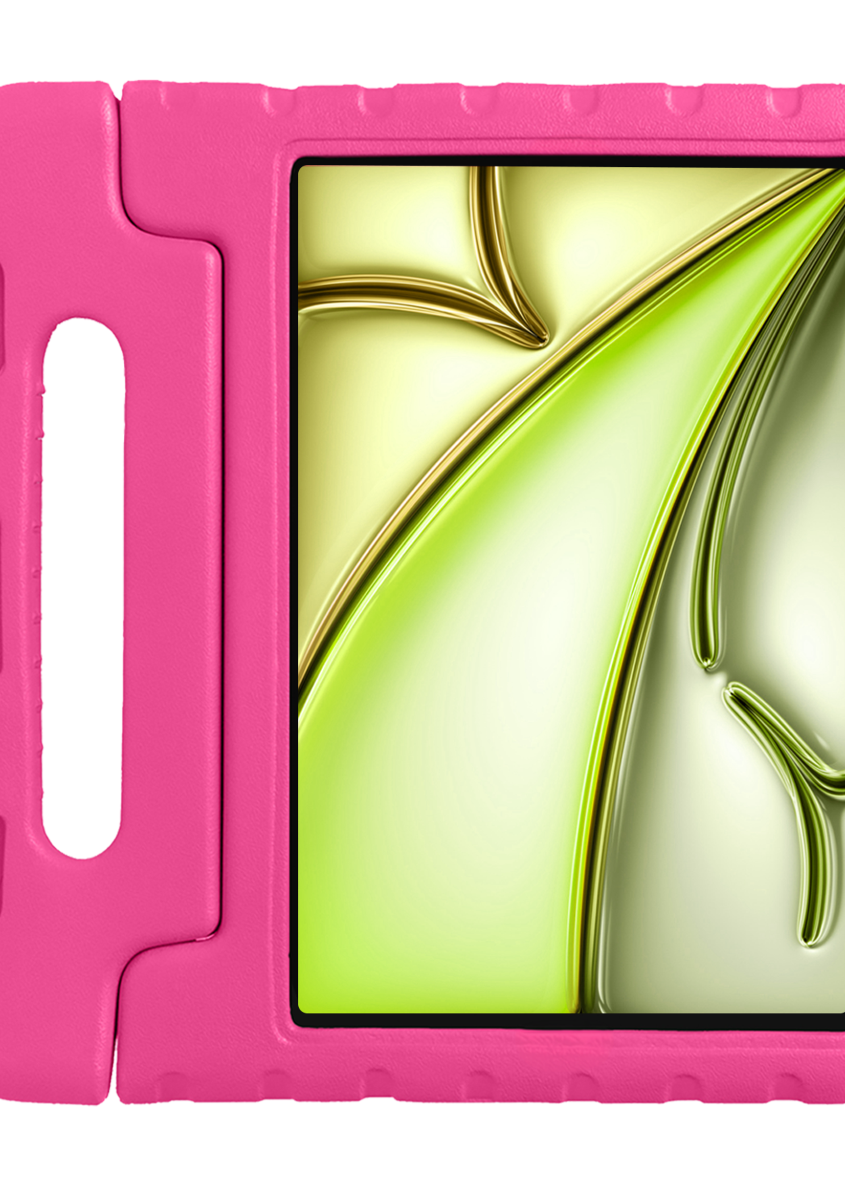 LUQ Hoes Geschikt voor iPad Air 6 (11 inch) Hoes Kinder Hoesje Kids Case Kinderhoes Shockproof - Hoesje Geschikt voor iPad Air 2024 (11 inch) Hoesje Kidscase - Roze