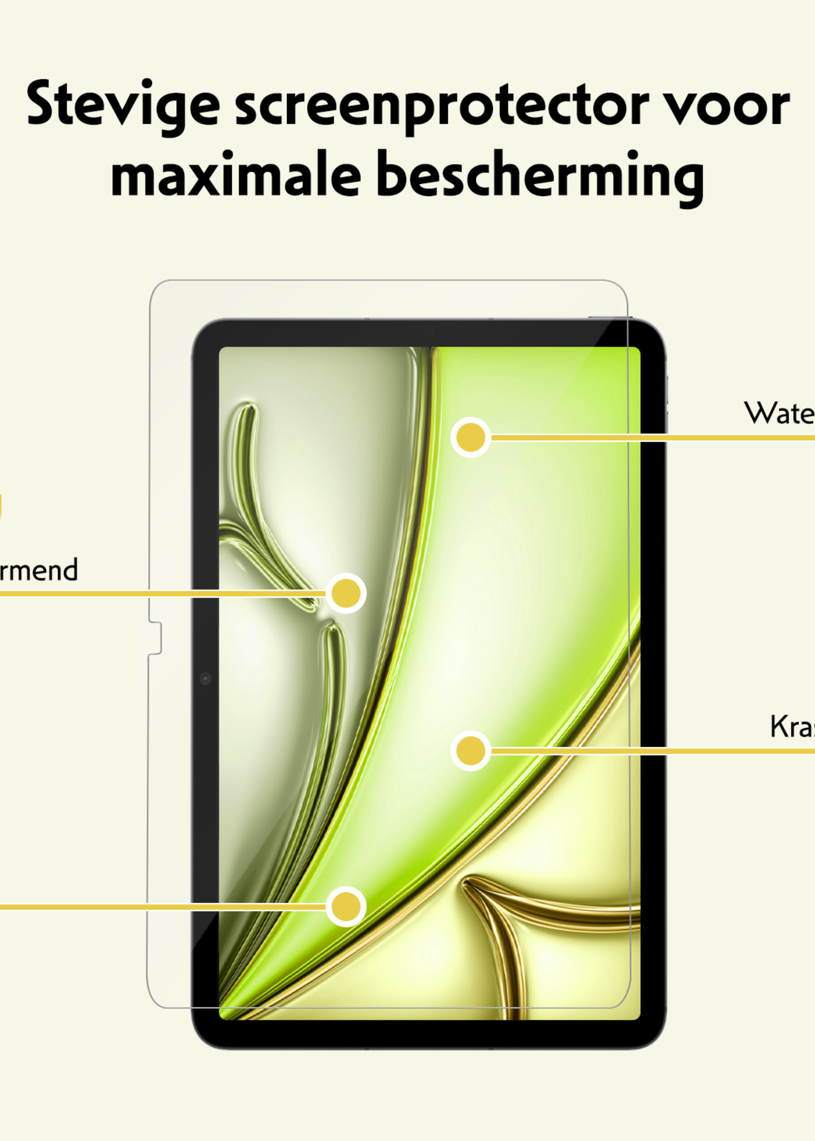 LUQ Hoes Geschikt voor iPad Air 6 (11 inch) Hoes Kinder Hoesje Kids Case Kinderhoes Shockproof Met 2x Screenprotector - Hoesje Geschikt voor iPad Air 2024 (11 inch) Hoesje Kidscase - Paars