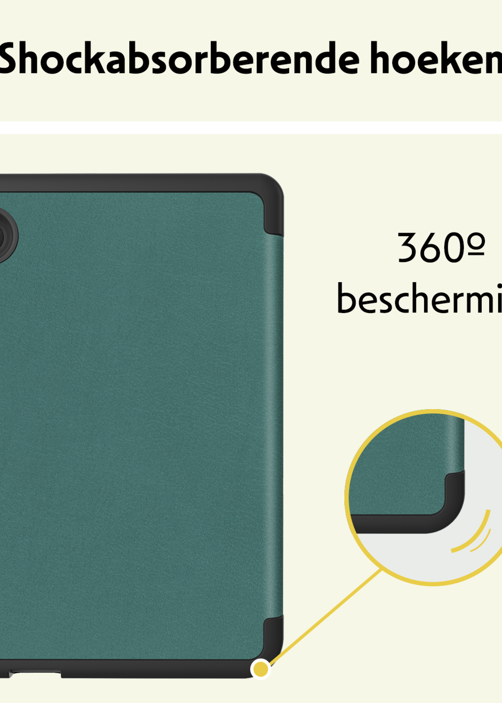 LUQ Hoesje Geschikt voor Kobo Clara Colour Hoes Bescherm Hoesje Case Luxe Sleep Cover - Donkergroen