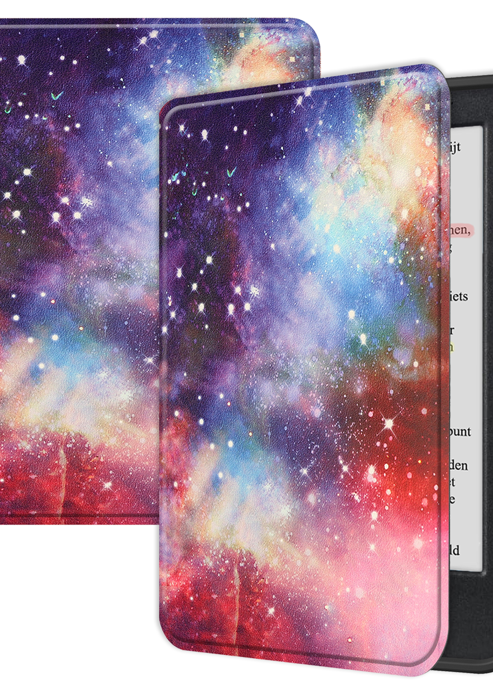 LUQ Hoesje Geschikt voor Kobo Clara Colour Hoes Bescherm Hoesje Case Luxe Sleep Cover - Galaxy