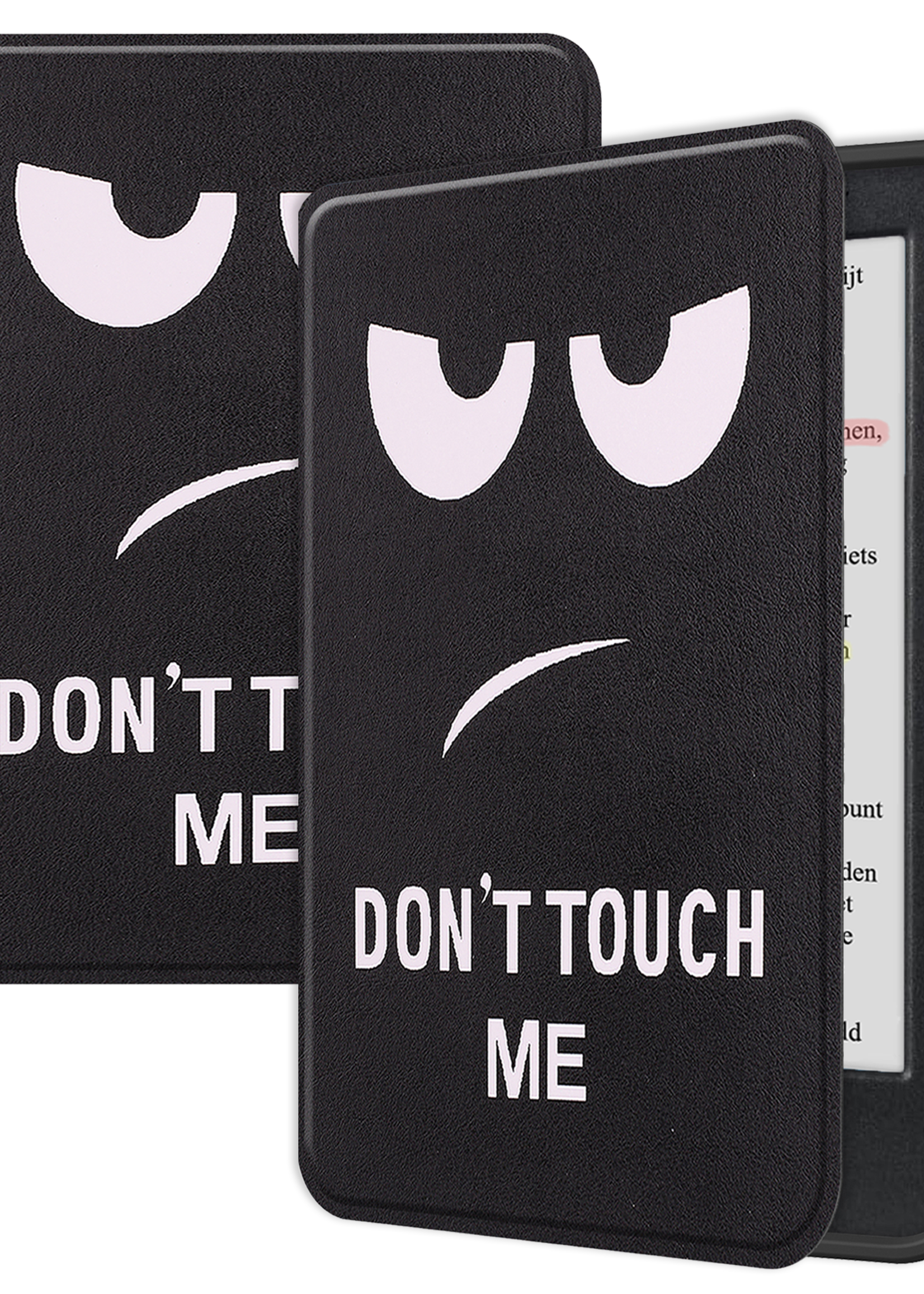 LUQ Hoesje Geschikt voor Kobo Clara Colour Hoes Bescherm Hoesje Case Luxe Sleep Cover - Don't Touch Me
