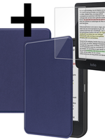LUQ LUQ Kobo Clara Colour Hoesje Met Screenprotector - Donkerblauw